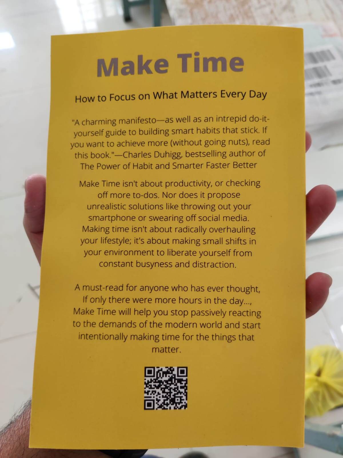 Make Time: How to Focus on What Matters Every Day by Jake Knapp and John Zeratsky - Paperback. 