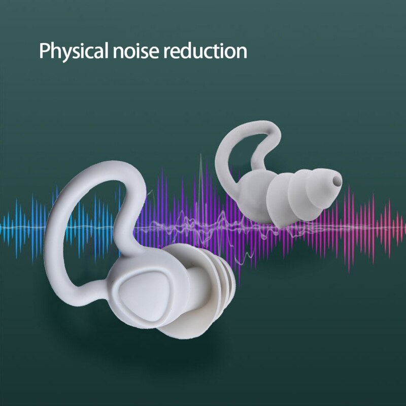 B0KA 1 Set Noise Cancelling Sound Blocking Reduction Earplugs for Swimming Snoring Airplanes Studying Work 40dB SNR. 
