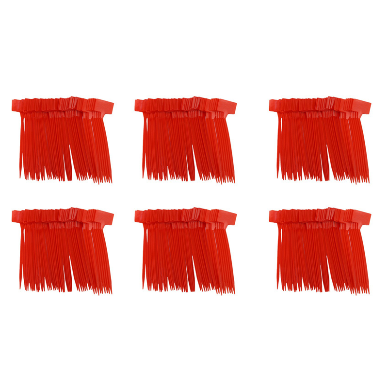 300 Pcs Bonsai Plastic Plant Labels Garden Labels T-Type Upturned Garden Tags Markers Nursery Upturned Red