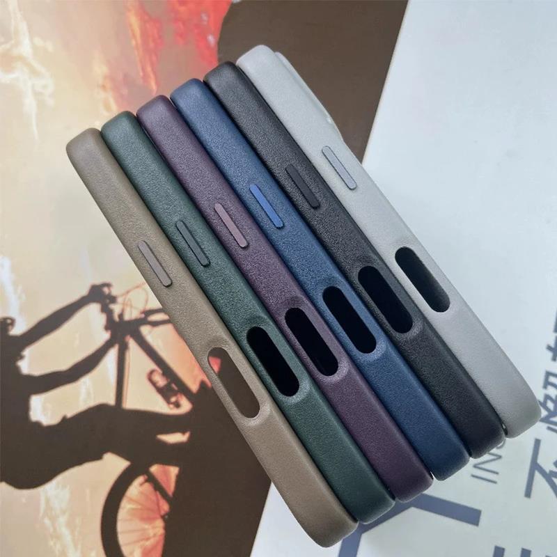 Original Apple Leather With Magsafe Case For iPhone 16 Pro Max 16 Plus Case Charging Magnetic Cover 16Pro With Box. 