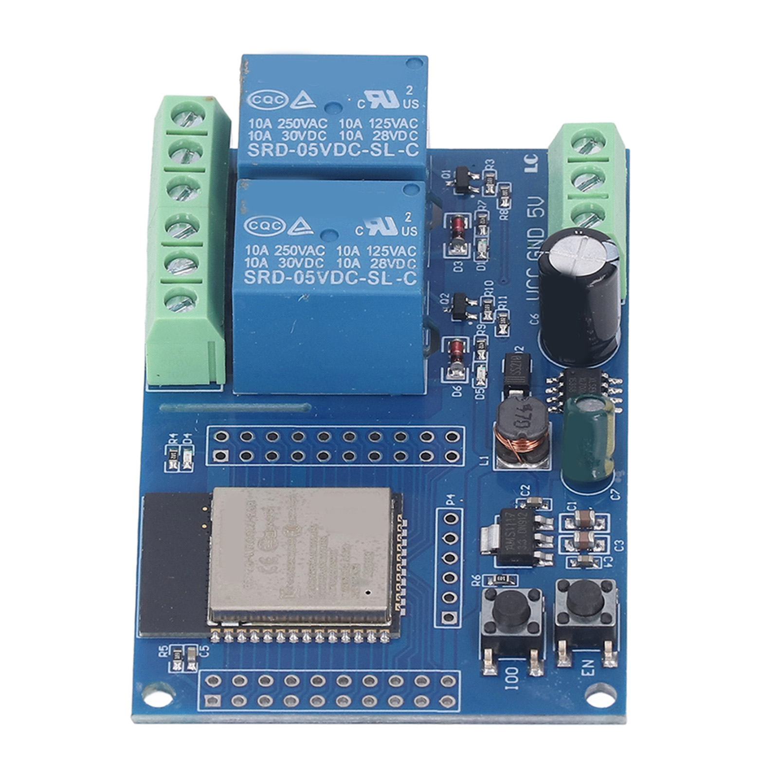 Relay Board, Relay Module DC5-60V Reset Button Output Switch Signal PCB Copper Board Easy Using for Secondary Development Learning. 