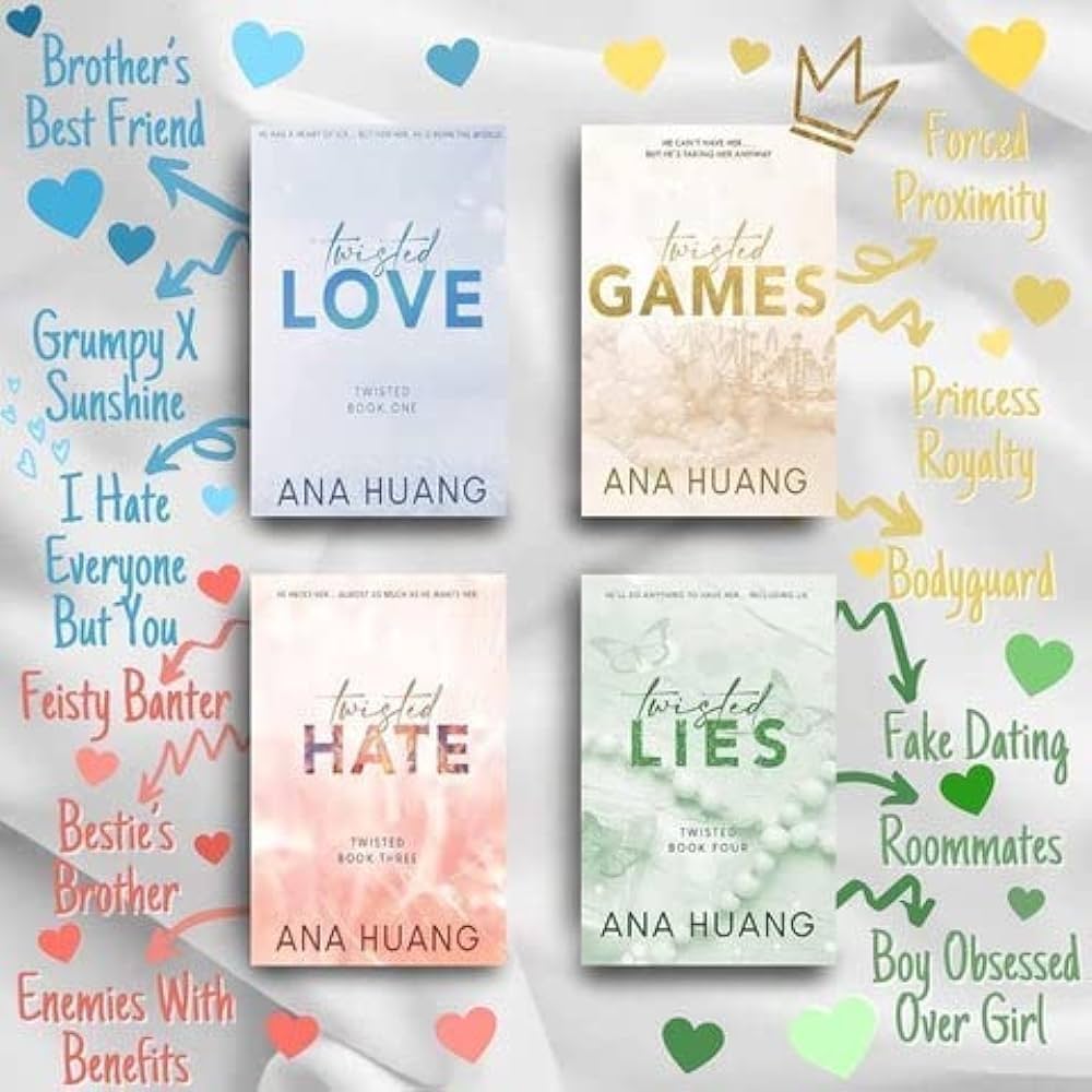 4 Books Twisted Series by Ana [Twisted Love; Twisted Games; Twisted Hate and Twisted Lies] Paperback