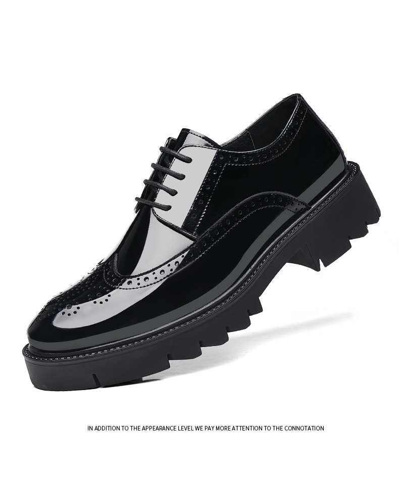 Platform High Heel 4/7/9 CM Height Increase Casual Men Brogue