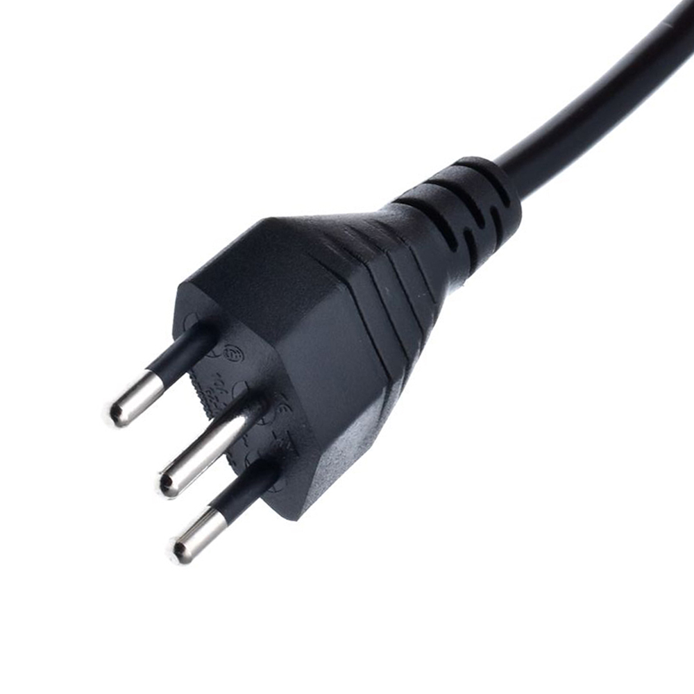 black pure copper Swiss Power Cable Switzerland IEC C13 AC Power Extension Cord 1.5m 5ft for Desktop PC Computer Monitor 10A250V. 