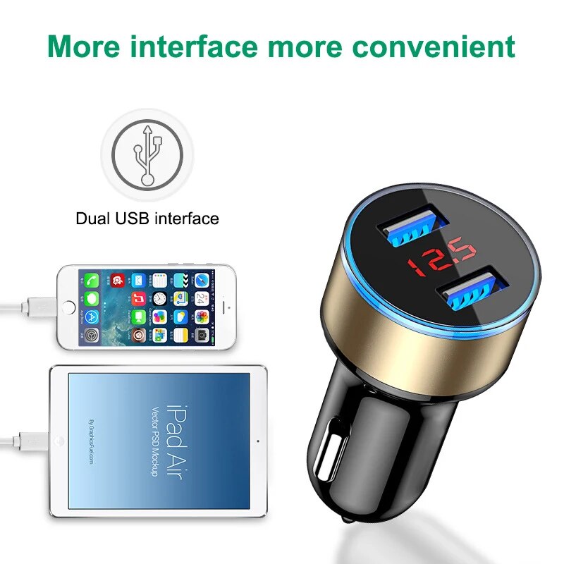 Mobile Phone Car Charger For Samsung Galaxy S20 FE A32 5G OPPO Find X3 X2 Lite Neo Pro A5 A9 2020 A8 3.1A Dual USB Fast Charger. 