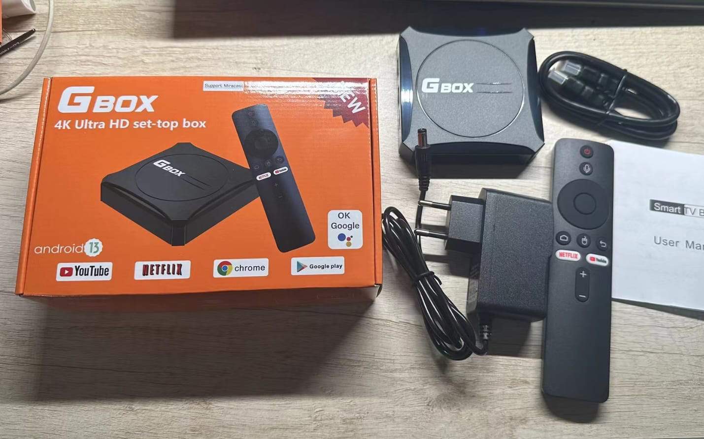 GBox Voice Control Android Tv Box Smart TV box with Voice Remote Control. 