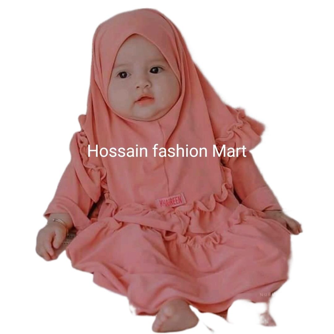 Baby Burka/ Kids Burka Full Set With Hijab.  (customize size color possible). 