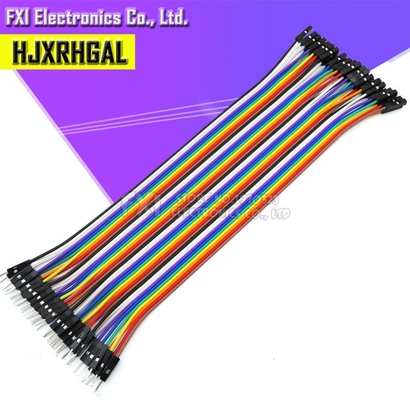 【happy one】Dupont line 40pcs 20cm 1p-1p Pin Female to Male Breadboard Cable Wire Jumper For Arduino. 