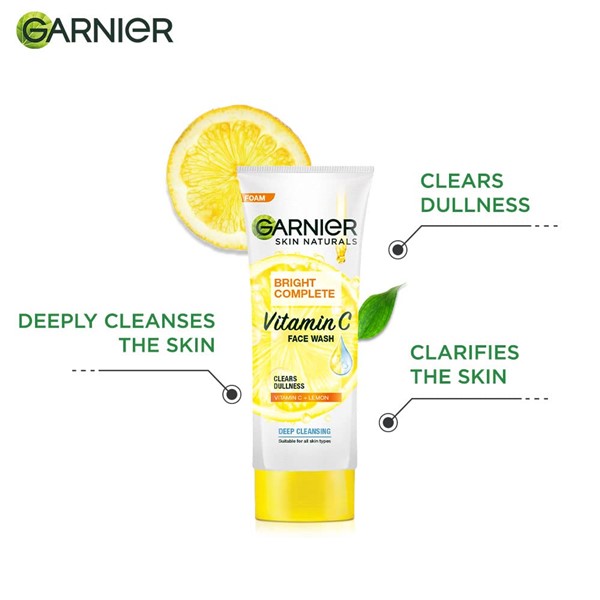 Garnier Bright Complete Vitamin C Face Wash, 100 g - Online shopping in  Bangladesh: Jashoremart.com
