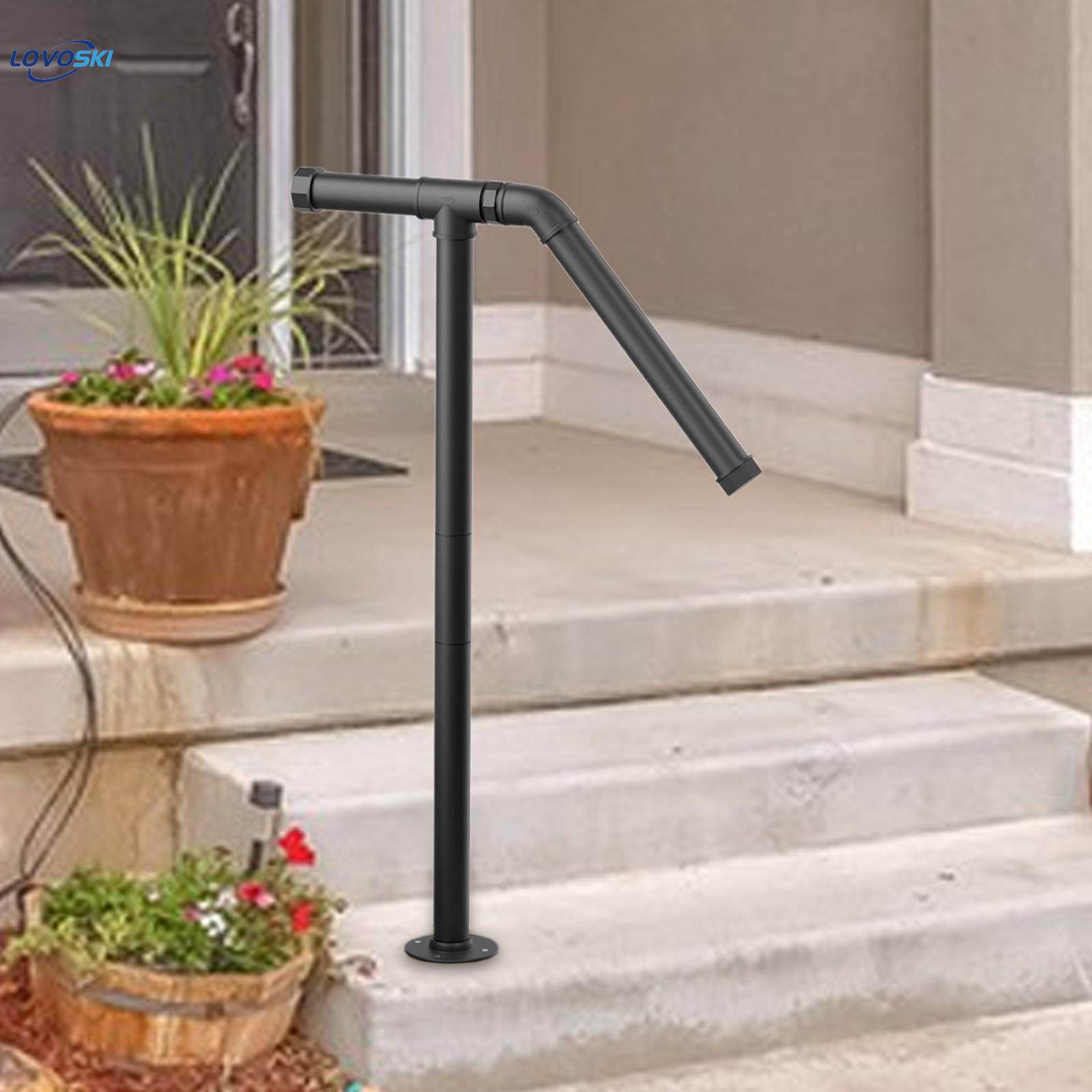 Outdoor Handrail Fit 1-2 Steps with Hardware for Concrete Steps. 