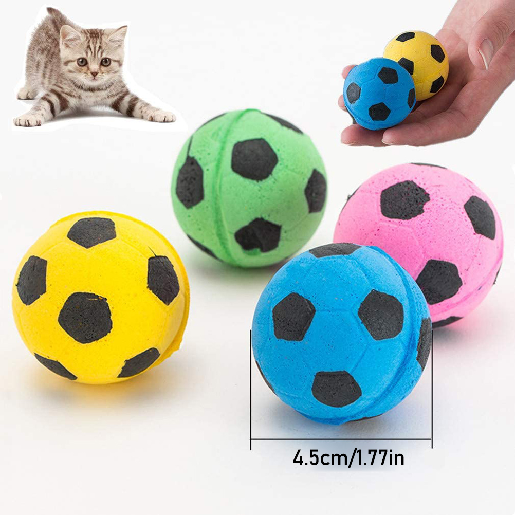 12Pcs Foam Soccer Balls Toy for Cat Soft Foam Balls for Noiseless Pet Bouncy Interactive Ball Toys. 