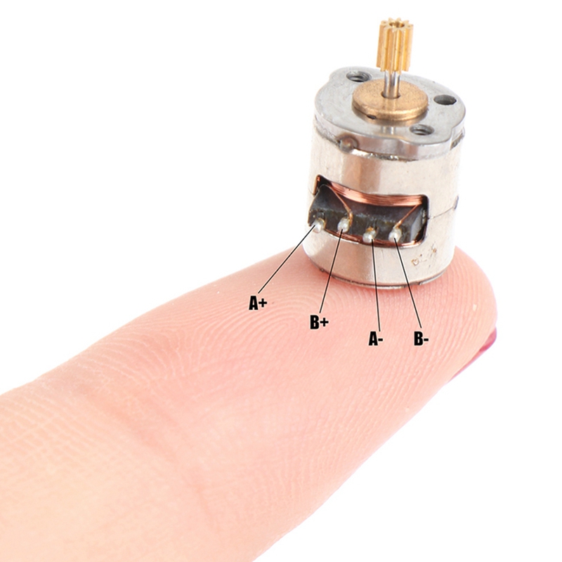 10Pcs/Pack Mini 2-Phase 4-Wire Stepper Motor Miniature Stepper with Gear Small Tiny Mini Motor Toy Engine DIY. 