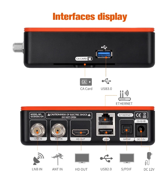[Oryginalne] GTMEDIA GT COMBO 4K UHD satelitarny odbiornik TV DVB-S2/T2/C Android9.0 system 2G + 16GB TV, pudełko BT 4.1 buti w WIFI 2.4G/5G. 