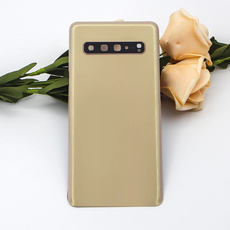 For Samsung Galaxy S10 5G SM-G977B G977F Battery Back Cover Rear Door Glass Panel Housing Case Adhesive ADD Camera Lens Replace. 