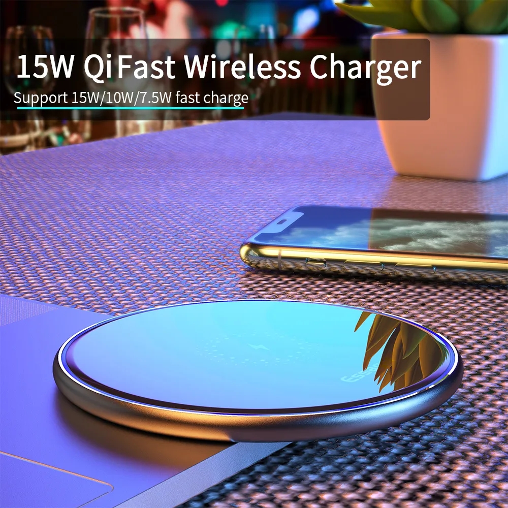 Essager 15W Qi Wireless Fast Charging Supports All Wireless Charging Phones Induction Pad For iPhone 14 13 12 Pro Max X Xiaomi mi 10 Samsung S20 Huawei. 