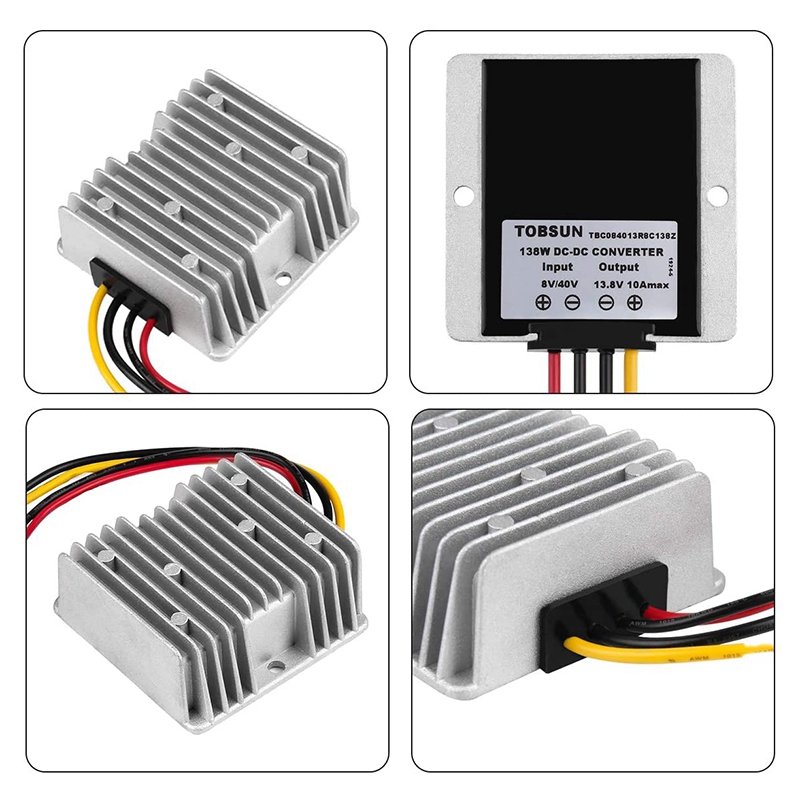 DC Automatic Buck Boost Converter DC 8V-40V to 13.8V 10A Step Down Up Voltage Regulator Waterproof Voltage Reducer. 