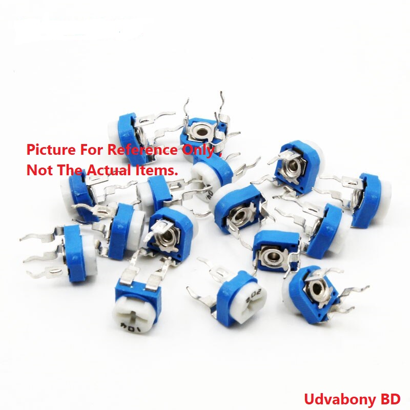 10Pcs- RM065 RM-065 VR 50K Ohm 503  Potentiometer Trimmer Trim Pot 50K Ohm 503 Trimpot Potentiometer Variable Resistor Top Adjustment Single Turn 6mm V/R Electrical Circuitry & Parts. 