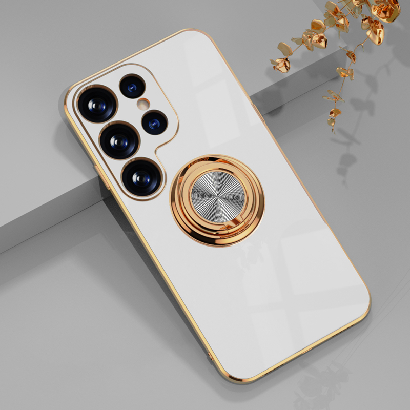 Plating Metal Ring Holder Phone Case For Samsung Galaxy M13 M23 M14 M42 M31 M21 M30S M33 M51 M52 M53 M54 M55 4G 5G Back Cover