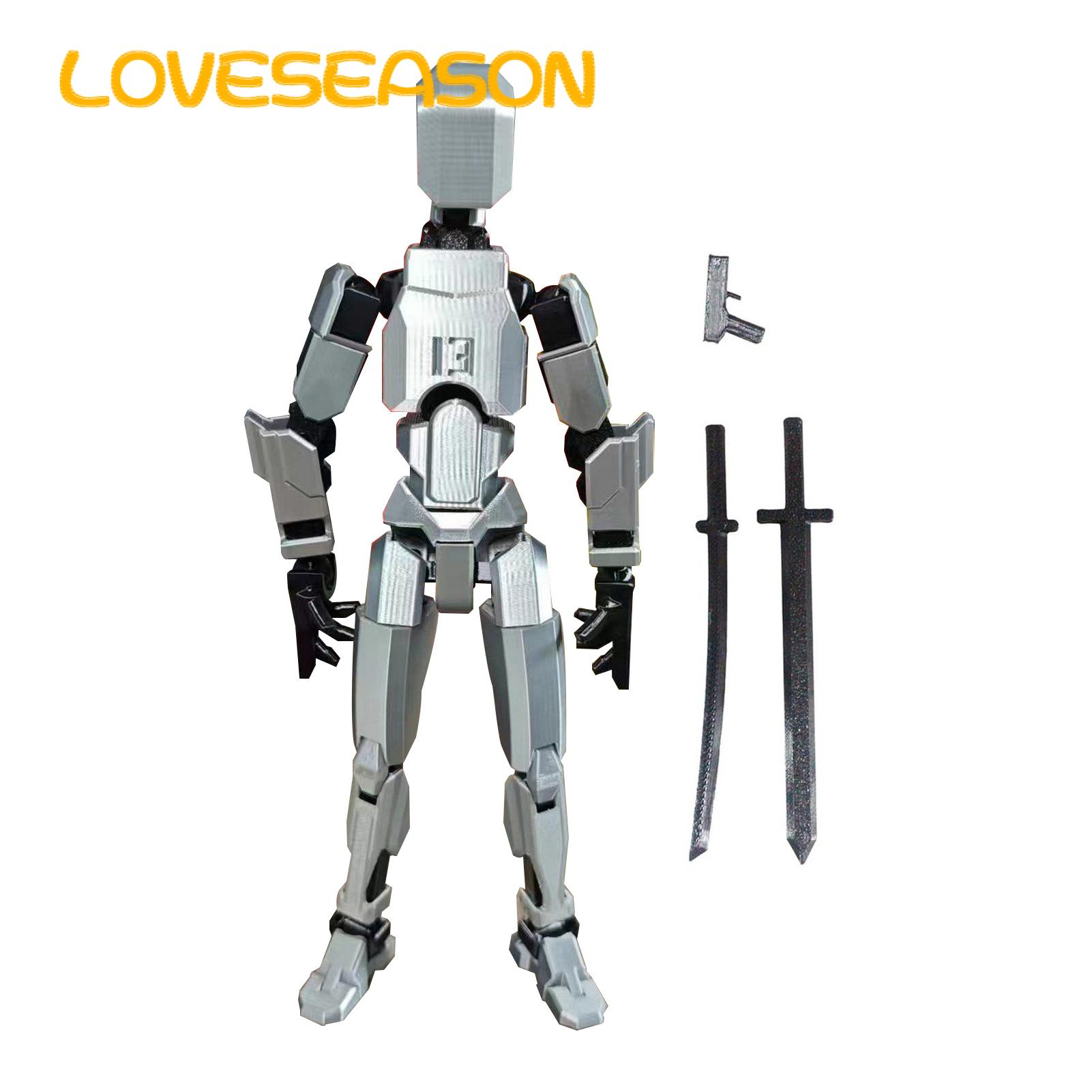3d Printed Action Figure Multi-jointed 3d Printed Robot Action Figure with Weapon Movable Joint Model for Desktop Decoration Buyers' Choice Desktop Action Figure