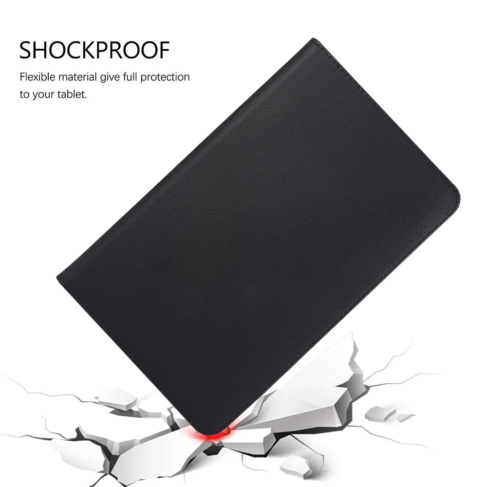 360 Rotating Case for Samsung Galaxy Tab S6 Lite P610 Drop Resistance Shockproof Hard Protective Shell Cover+ Free Stylus. 