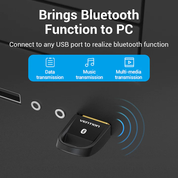 VENTION CDSB0 USB Bluetooth5.0 Adapter - 7 Devices Connection - Backward Compatible - Black. 