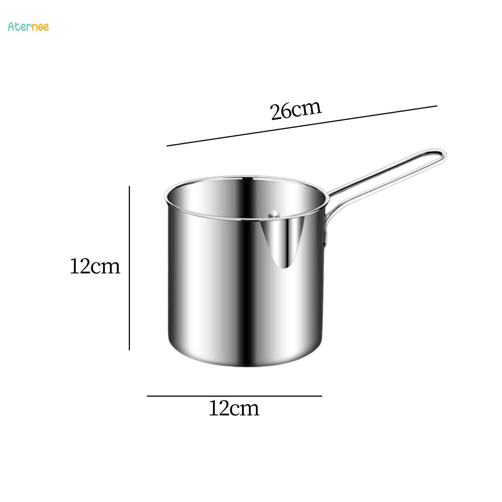 Stainless Steel Deep Fryer Pot ,Small Fryer Pan, Olecranon Type Diversion Port Pot Deep Fry. 