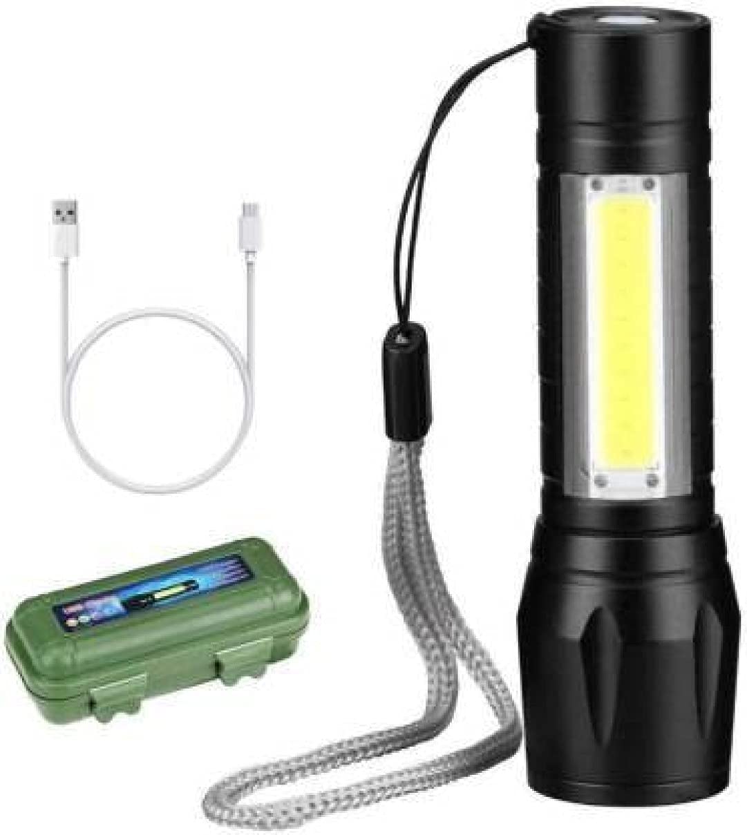 Zoom Flash Light || Rechargeable LED Mini Torch Light