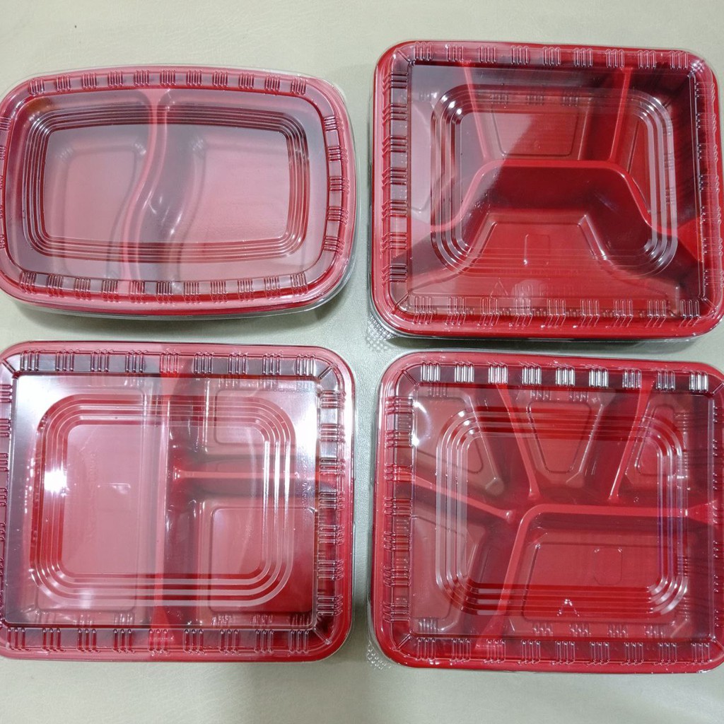 Disposable Bento Boxes 1 2 3 4 5 Compartments with Lid Packing Bento 1/ 2 / 3 / 4 / 5 Division