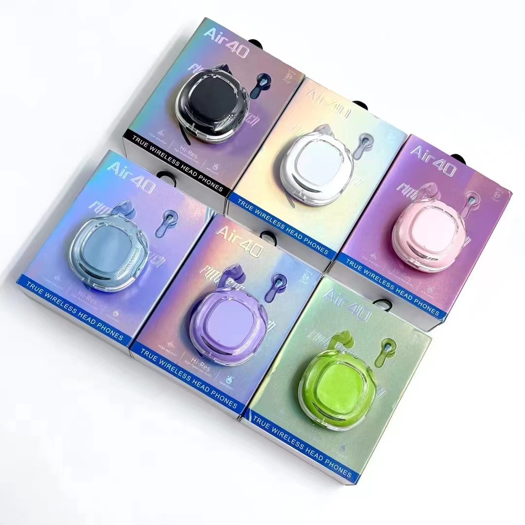 New cross-border private model AIR40-PLUS TWS Bluetooth headset long endurance digital display wireless universal sports. 