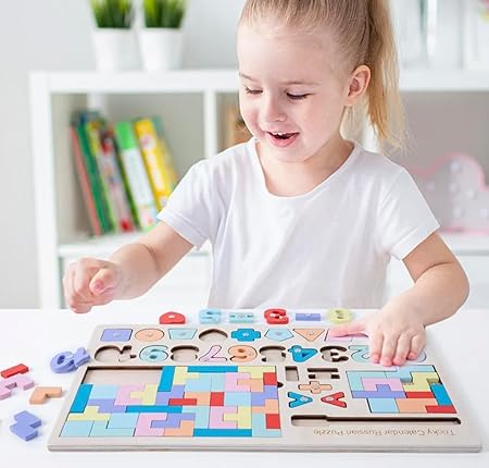 Wooden Multifunctional Tetris 3 in 1 Brain Development Toys. 