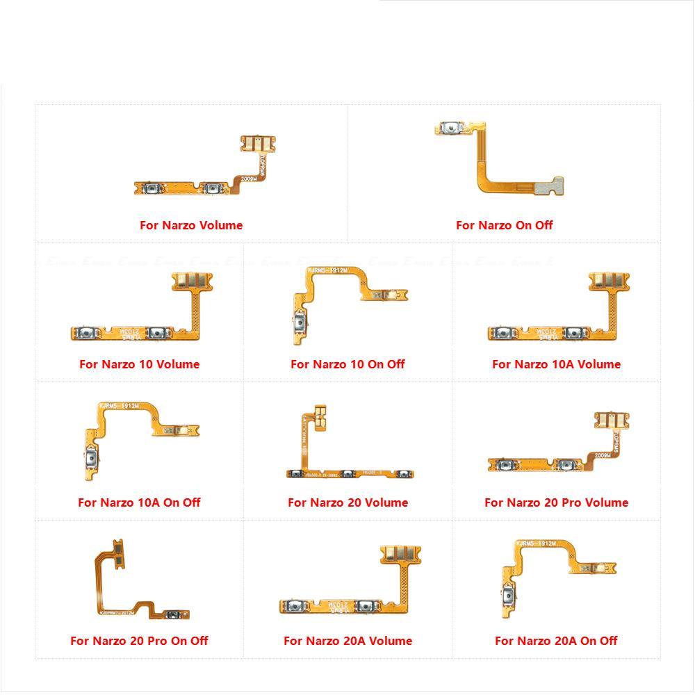 Power ON OFF Mute Switch Control Key Volume Button Flex Cable Parts For OPPO Realme Narzo 10 10A 20A 20 Pro