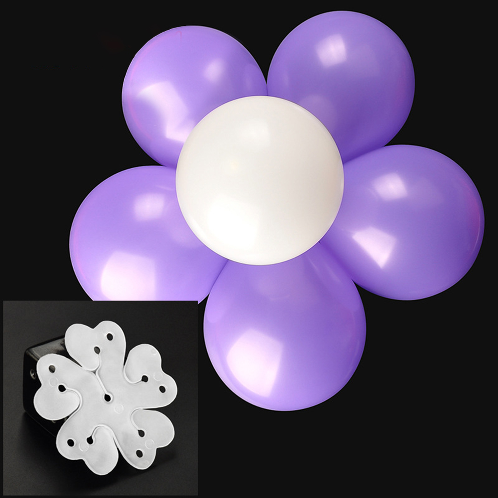 Balloon Sealing Clamp Flower Shape Balloon Flowers Connection Clips. 