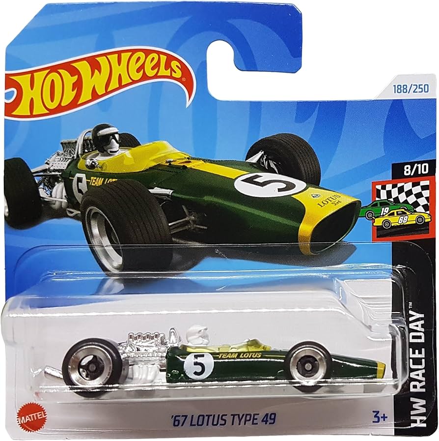 Hot Wheels 2024 Release Mainline [SHORT CARD VARIENT] 67 Lotus Type 49, Scale - 1:64. 