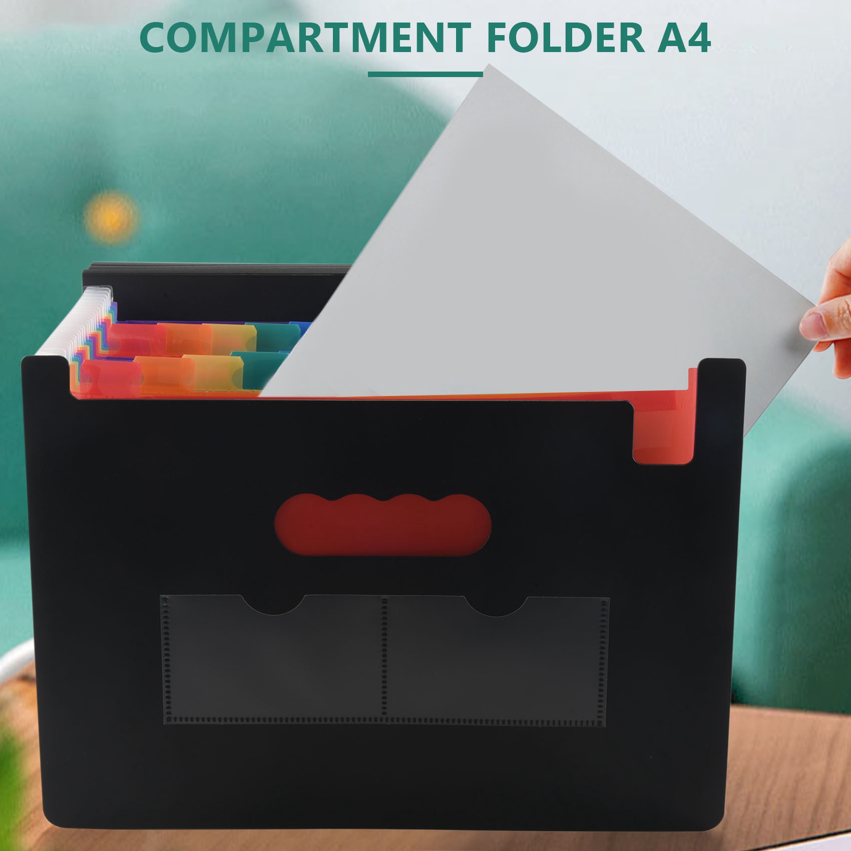 24 Compartments Document Folder, Sorting Folder with Lid, Expandable File Folder, Document Organizer for Filing. 
