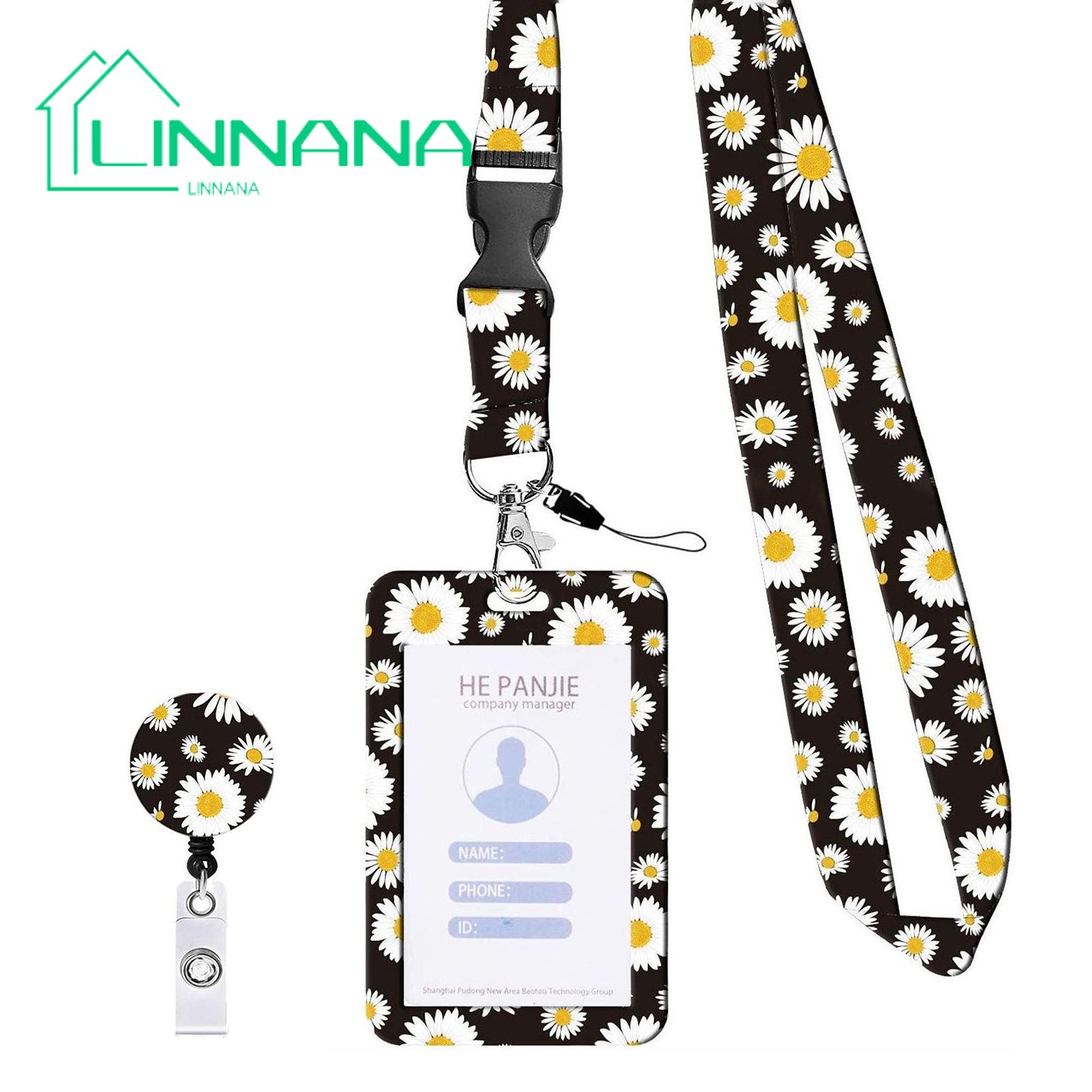 Durable Lanyard with Card Holder Sunflower Design Id Card Holder with Lanyard Stylish Multi-functional Badge Holder for Hidden Disabilities Stretchable Trendy Perfect for Southeast Asian Buyers. 