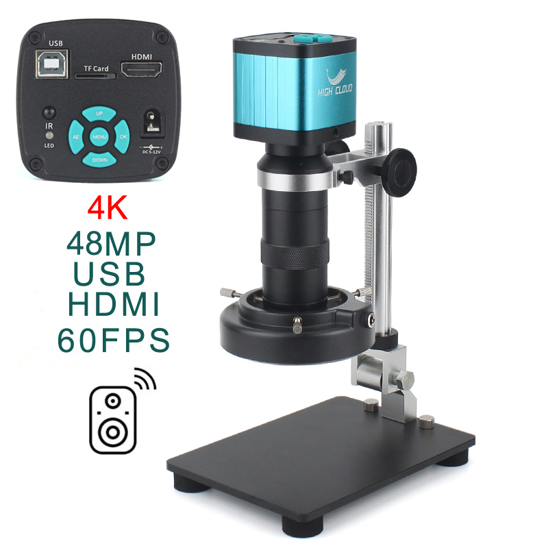 SONY 48MP 4K 1080P HDMI USB Digital Video Monocular Microscope Camera 130 Zoom C-Mount Lens For Phone Soldering Repair Tools. 