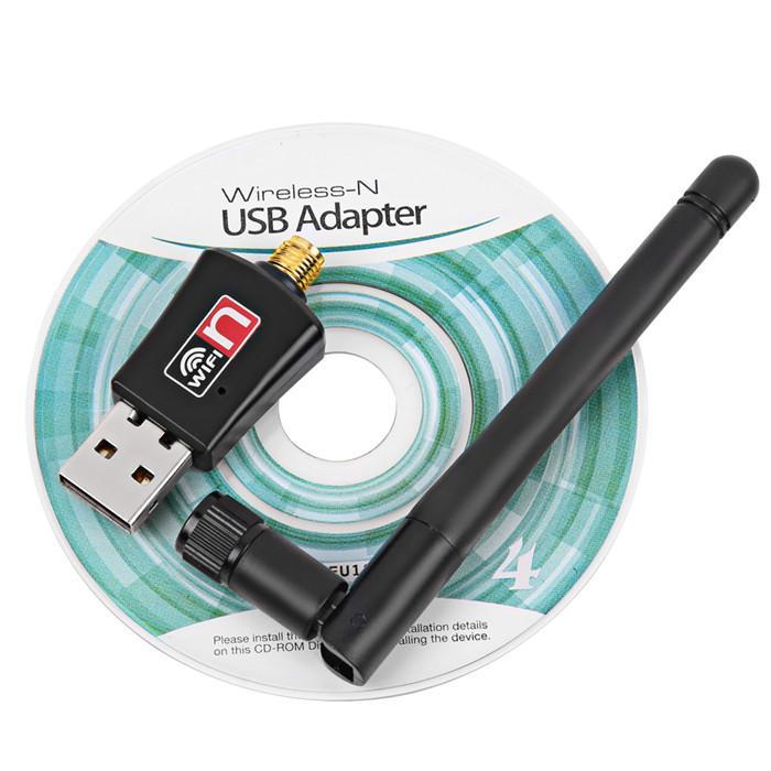 WiFi Wireless Network Adapter with rotatable Antenna for Laptop PC Mini Wi-fi Dongle. 