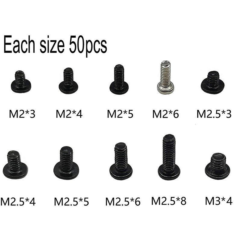 500Pcs M2 M2.5 M3 Laptop book Comter Screw Kit Set for IBM HP Dell Lenovo Samsung Sony Toshiba Gateway Acer. 