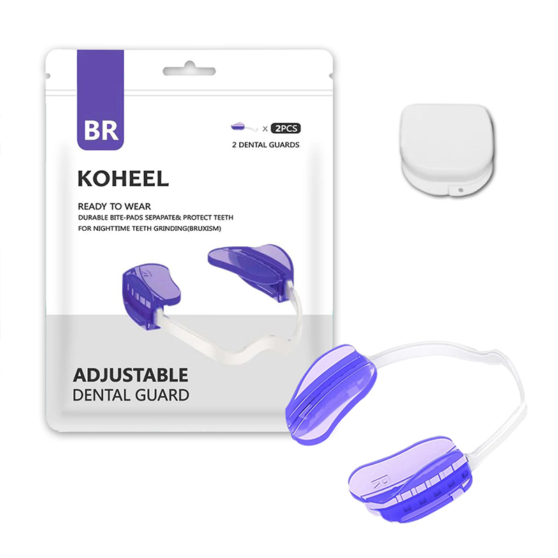 Stops Bruxism Adjustable Teeth Grinding Dental Mouth Guard Eliminate TMJ and Clenching Koheel-BR 2 Count with Braces Box FeeoiF
