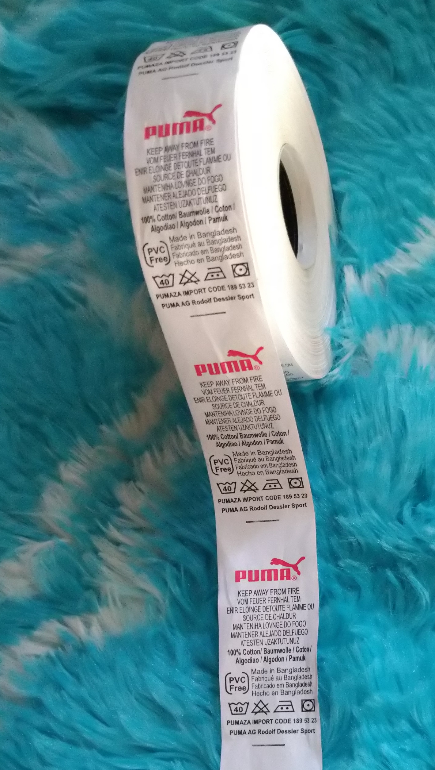care label (Puma, Zara,H&M,next , blank )200 pcs /1roll. 
