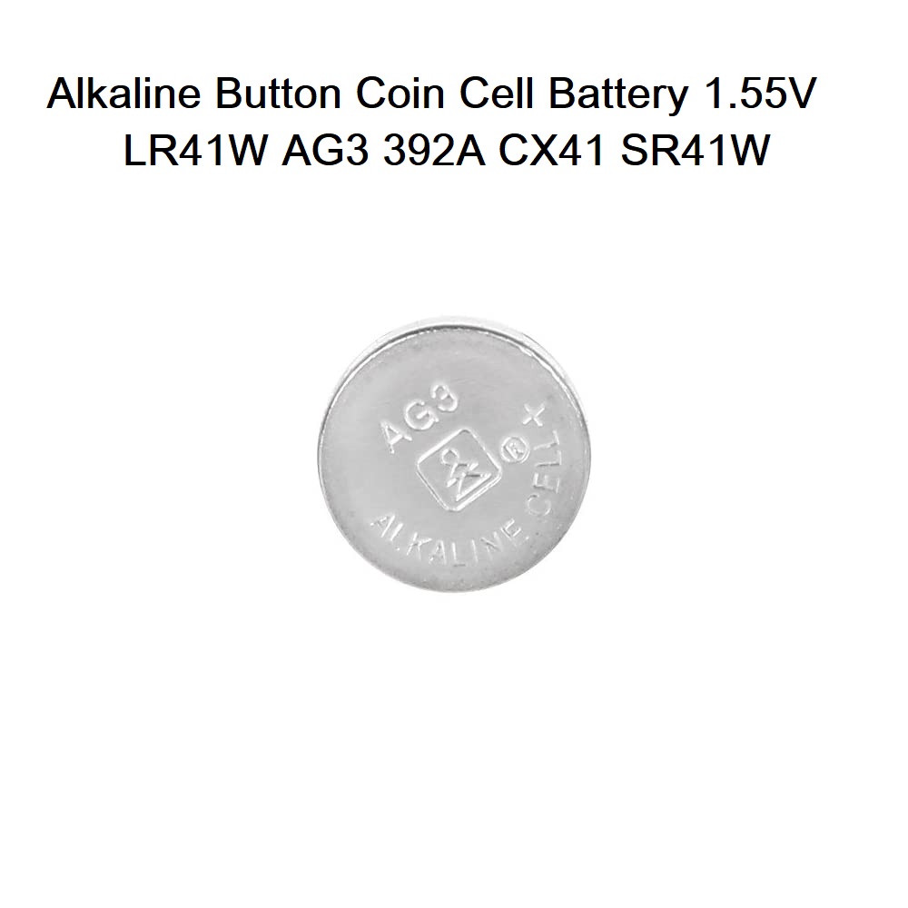 5Pcs- AG3 392A CX41 LR41W Button Battery LR41W Button Cell Battery LR41W Battery 1.5V 392A Coin Cell Battery AG3 Battery 1.5V Battery For Watch Calculator Clock. 