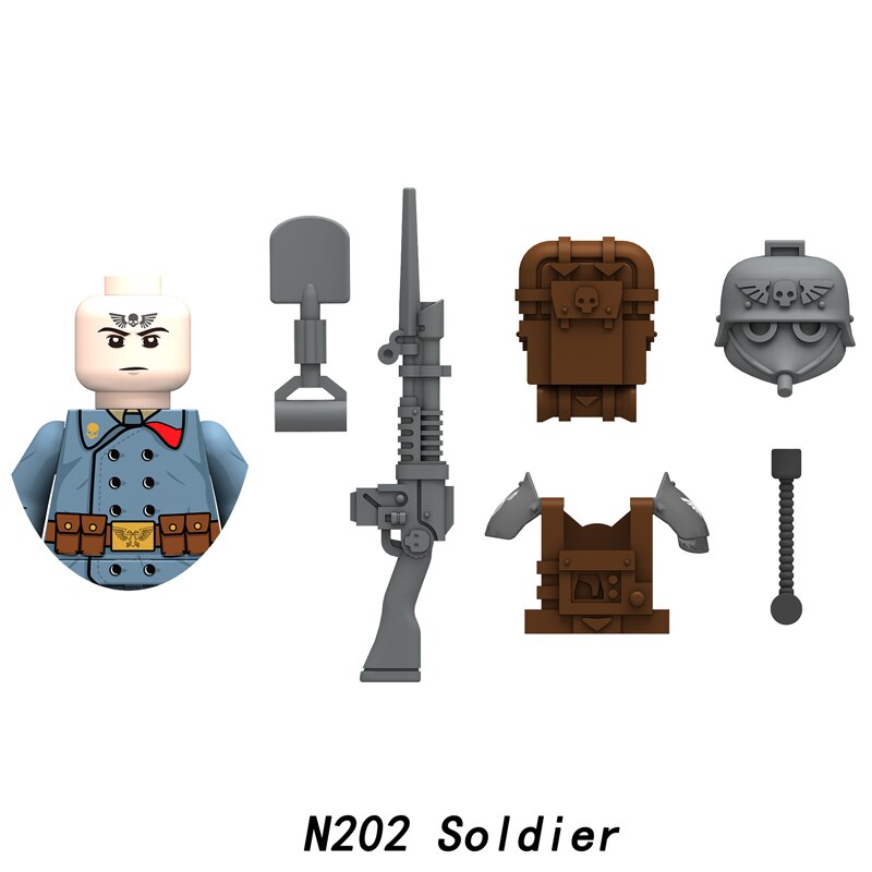 N201-204 Military Games Mini Model Doll Psyker Pyro Soldier Sergeant Action Figures Building Block Bricks Toys For Children. 