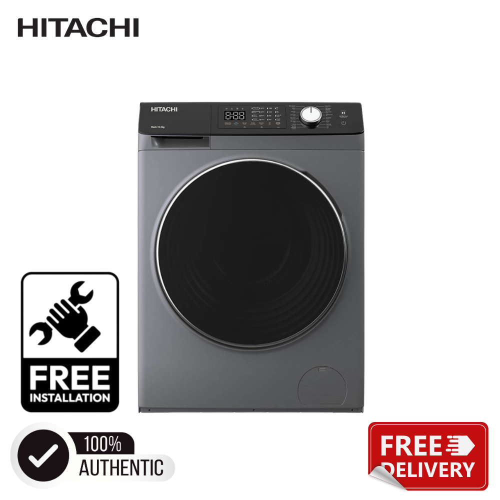 HITACHI Official 8KG WASHER BD-802HVOS with Free Delivery and Free Installation | EMI Facility