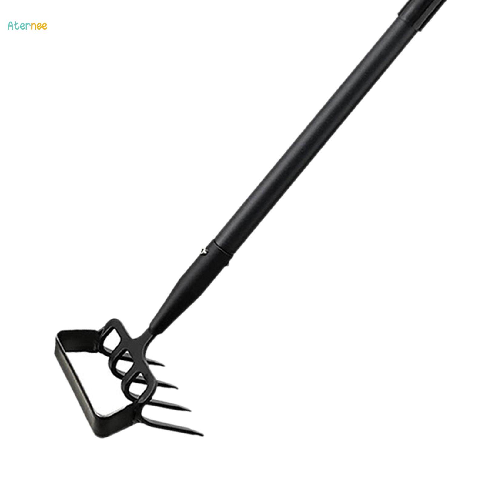 Hoe and Cultivator for Weeding, 2 in 1 Heavy Duty with Handle, Scuffle Garden Hoe with Rake, Metal Weeding Loop Hoe. 
