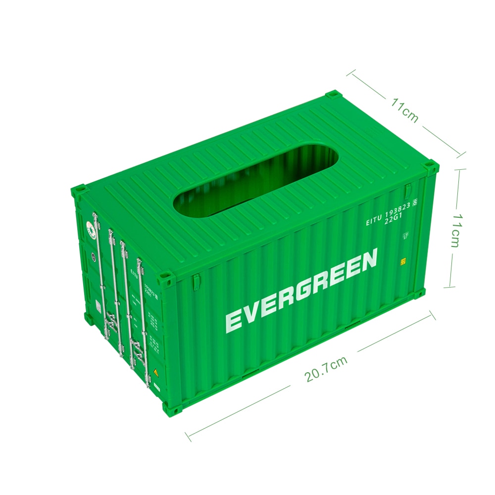 Docker Shipping Container Model Tissue Boxes Desktop Paper Holder Storage Napkin Case Organizer Ornament Special Container Box. 