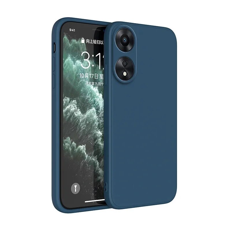 Coque Original Basic Phone Case for OPPO A58 A58X A78 5G Shockproof Funda Liquid Soft Lens Protection Luxury Back Cover