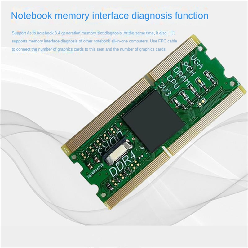 Laptop/Desktop Motherboard Memory Slot DDR3/DDR4 Diagnostic Analyzer Test Card Notebook for DDR3/4 Repair. 