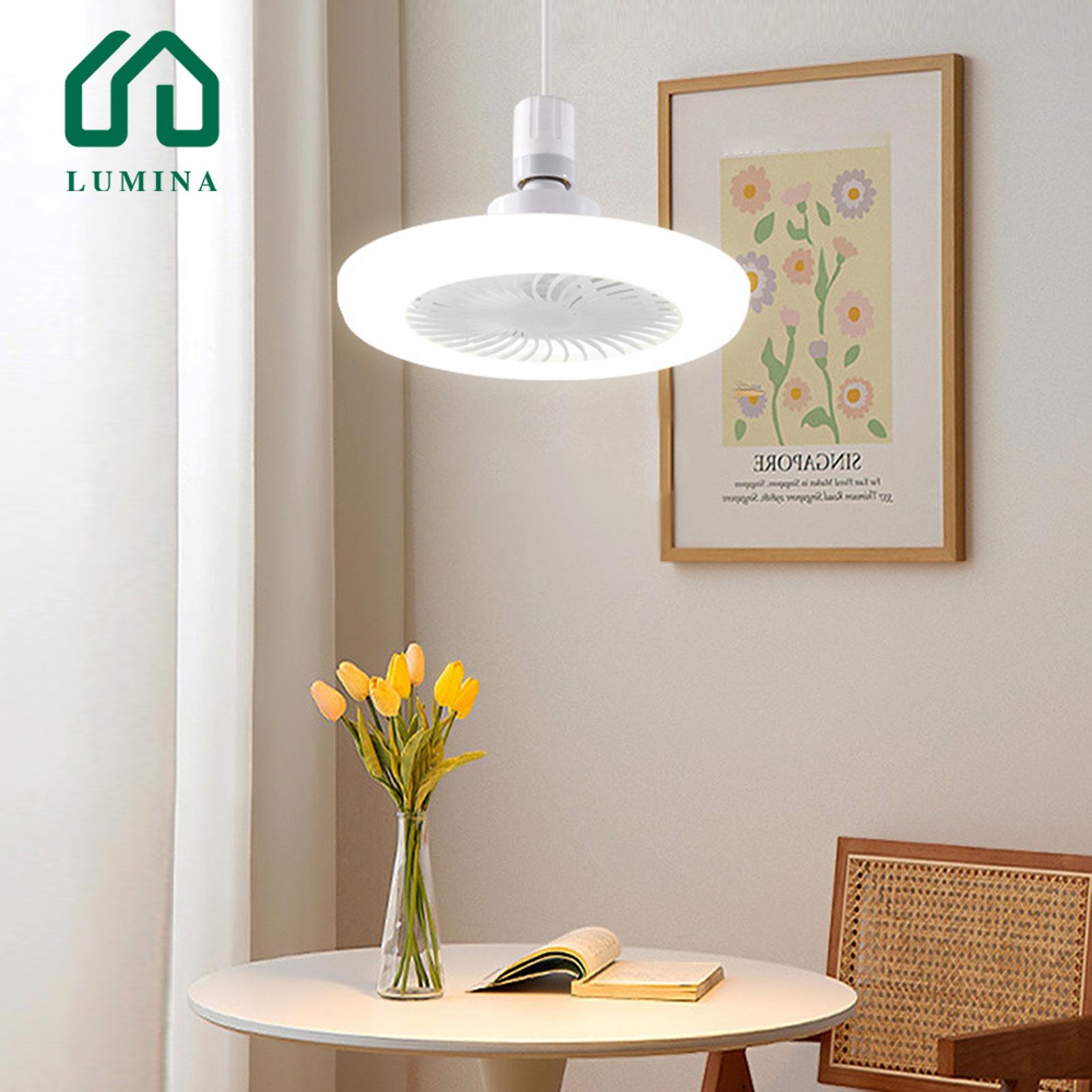 Lumina Ceiling Fan Light Energy-saving Bladeless Ceiling Fan with Led Light Remote Control Quiet Operation 3 Speed Settings Perfect for Homes Fan Light. 