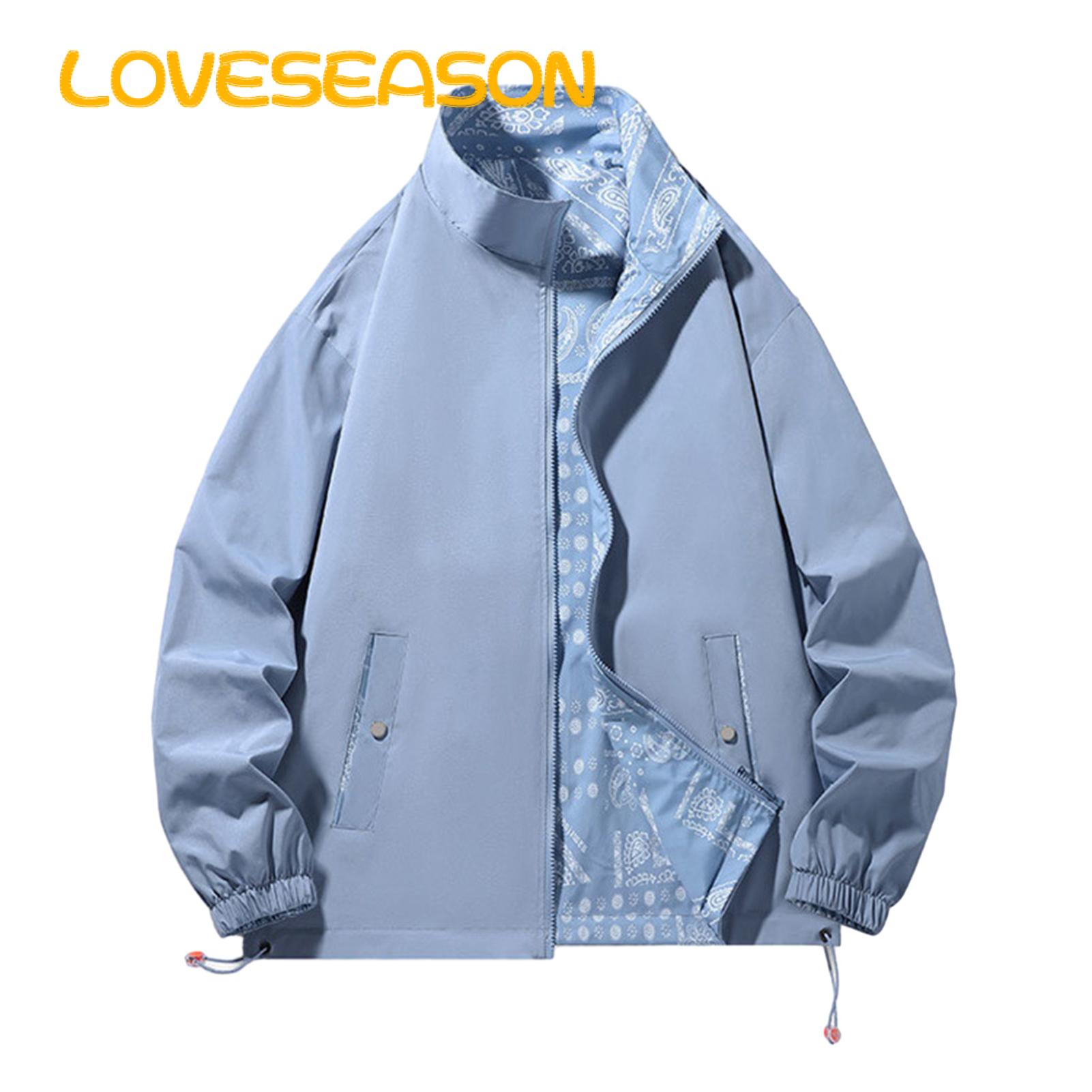 Zipper Open Jacket Reversible Men's Jacket with Windproof Splash-resistant Features Perfect for Spring Fall less Than Reversible Jacket. 