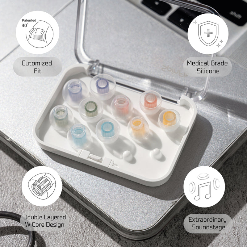 DUNU Candy/ DUNU S&S/ Divinus Velvet/Spinfit W1 Silicone Eartips – Premium Fit & Comfort ( 1 Pair without box). 